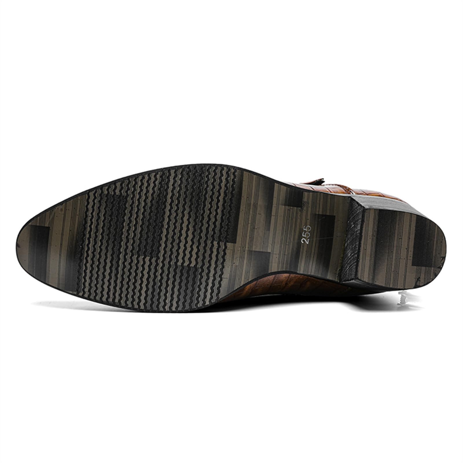 Scarpe Eleganti con Tacco Alto da Uomo Scarpe da Festa in Pelle con Punta A Punta Scarpe da Ballo Casual con Cinturino E Tacco A Blocco