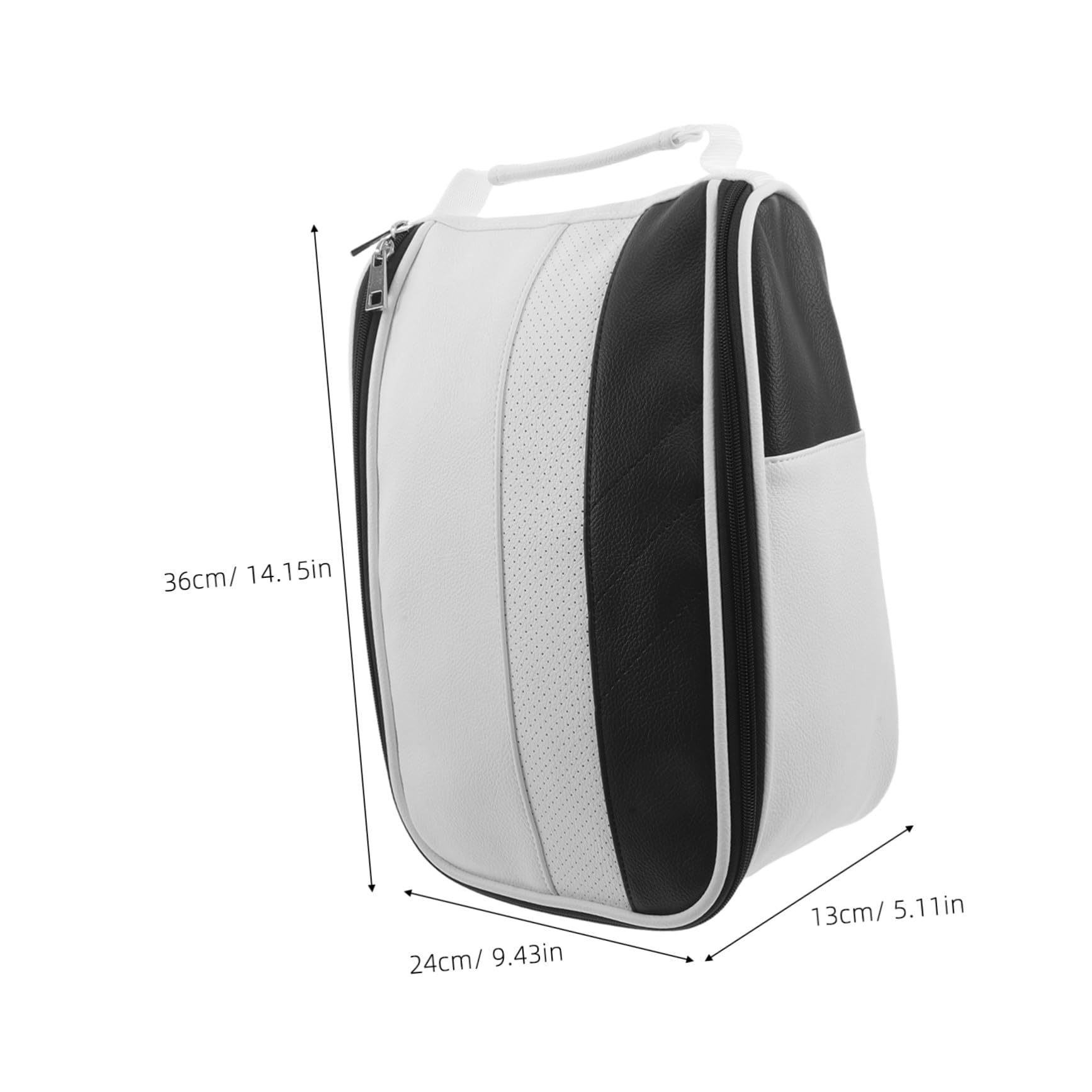 MAGICLULU Atmungsaktive Golfschuhtasche aus Kunstleder mit Reißverschluss Staubschutz und Tragegriff Kompakter Organizer für Golfschuhe für Outdoor Sport Reisen und Aufbewahrung