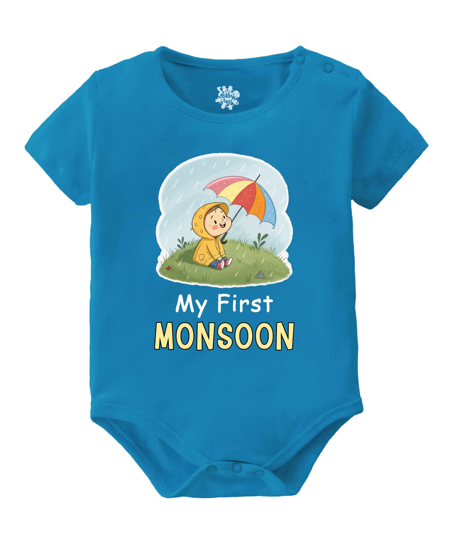 1st Monsoon Theme Baby Photoshoot Onesie, Romper, Rain Theme Dress for Baby Boy & Girl-image-36