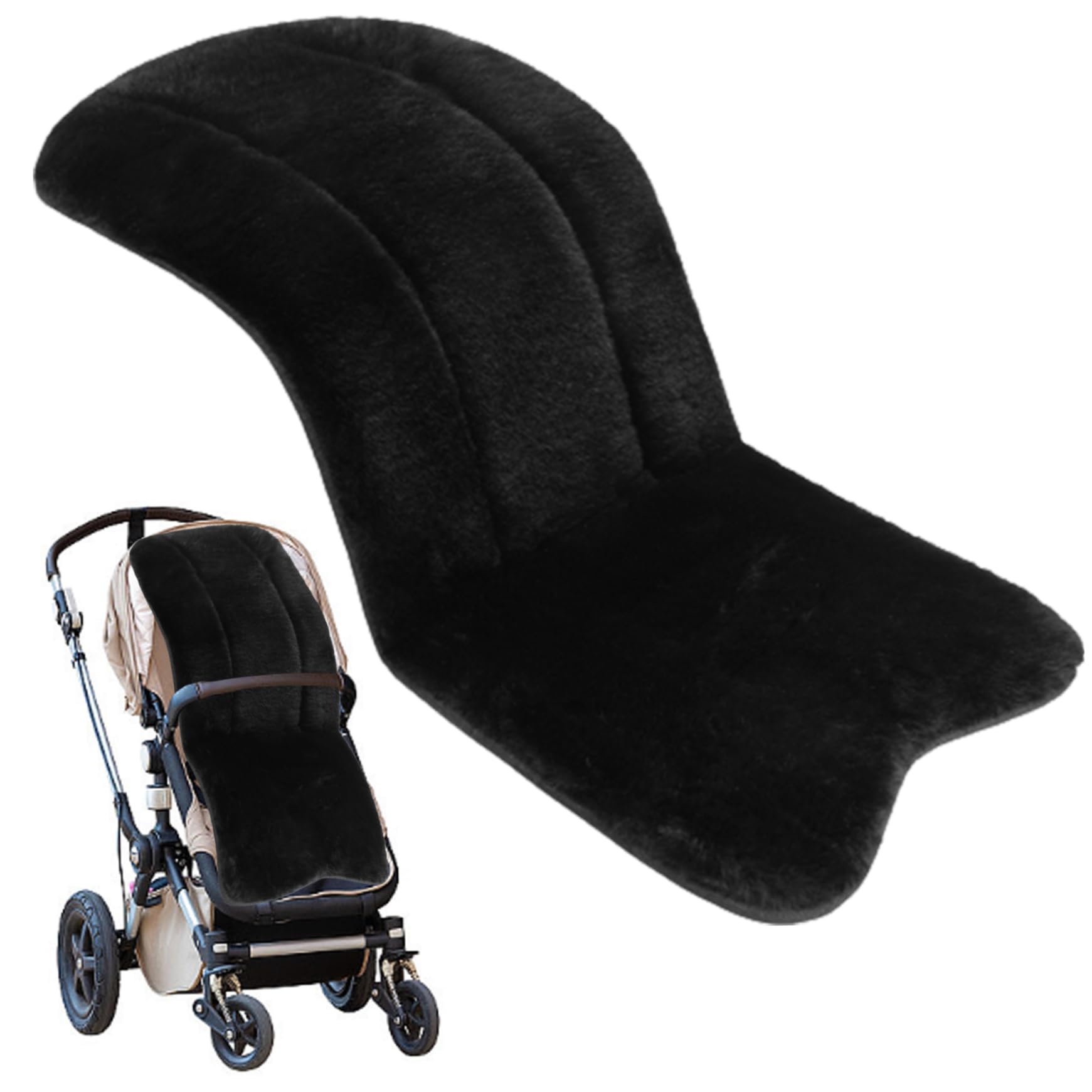 Fodera per passeggino 30x15 pollici morbida e traspirante Fodera per passeggino spessa universale per antiscivolo regolabile per, sedia da pranzo, seggiolino di