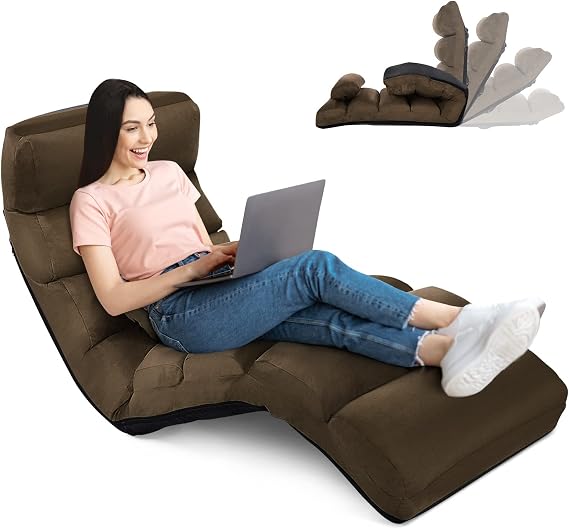 RELAX4LIFE Chaise Longue Pédagogique et Ajustable pour Confort Quotidien