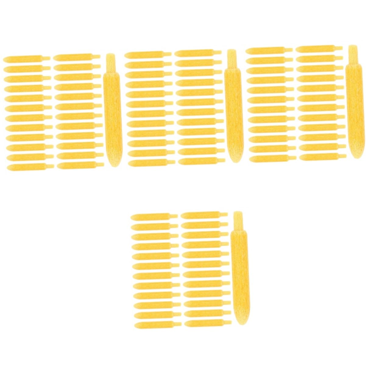 HOMSFOU 4 Sätze Ersatzminen Für Lackstifte Ersatzspitzen Für Lackstifte Marker Pinselspitzen Quadratische Spitze Lackstift Ersatzspitzen Gelbe Polyester Chemikalien 60 Stück * 4