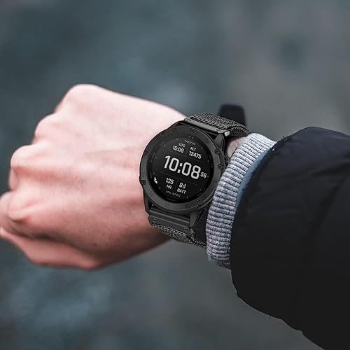 Correa de reloj militar de nailon para Garmin Fenix 7X  Fenix 6X  Fenix 5X  Enduro 2, correa deportiva de nailon resistente ajustable con cierre de