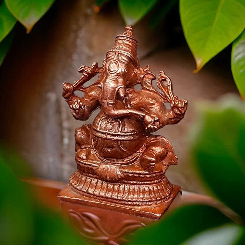 Image of Little Ganesh Murti Copper Idol - 1.5 in - Pack of 1