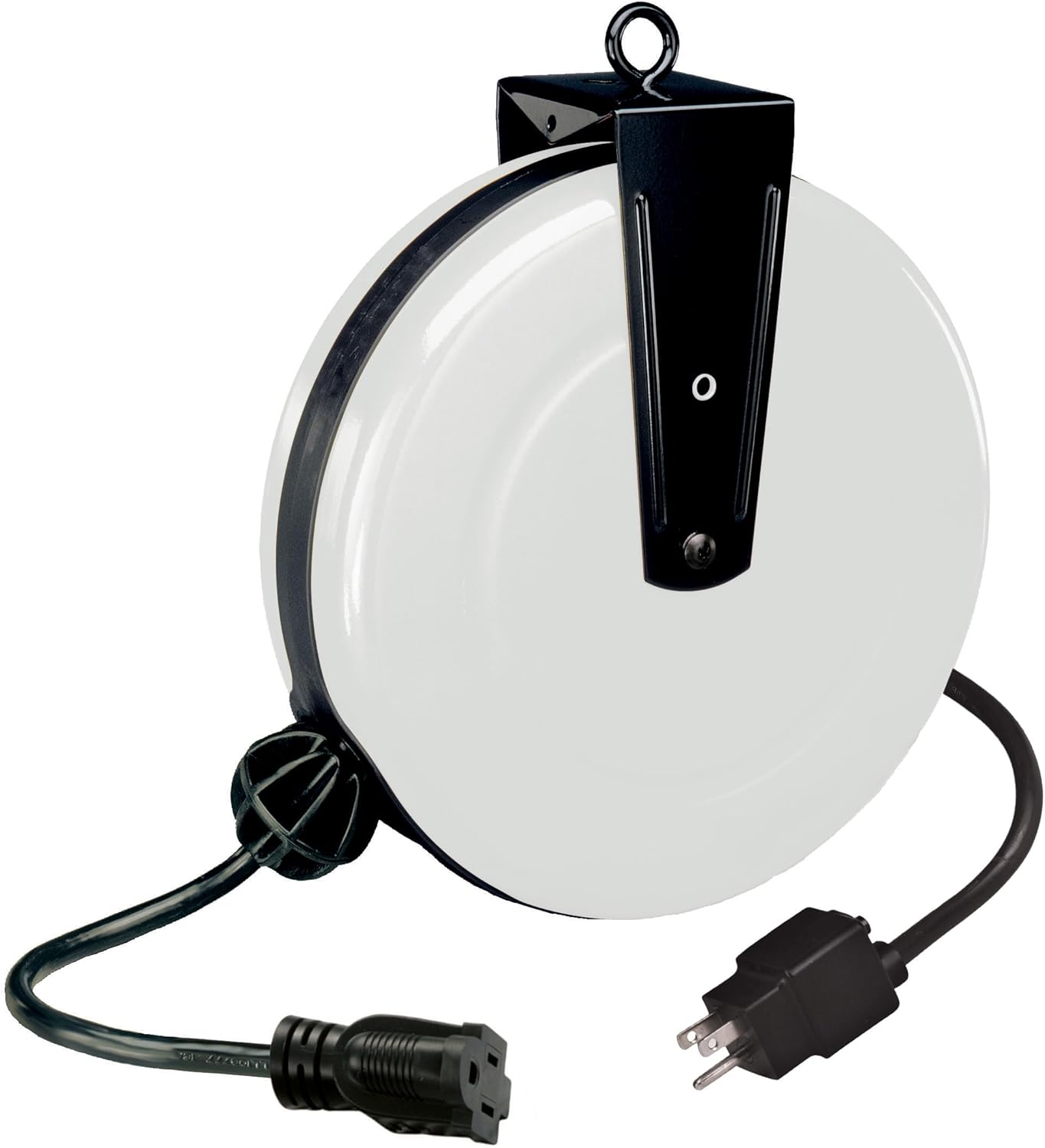 Professional Grade Retractable Cord Reel, 30' 16/3 SJT, Single Grounded Outlet; ProReel