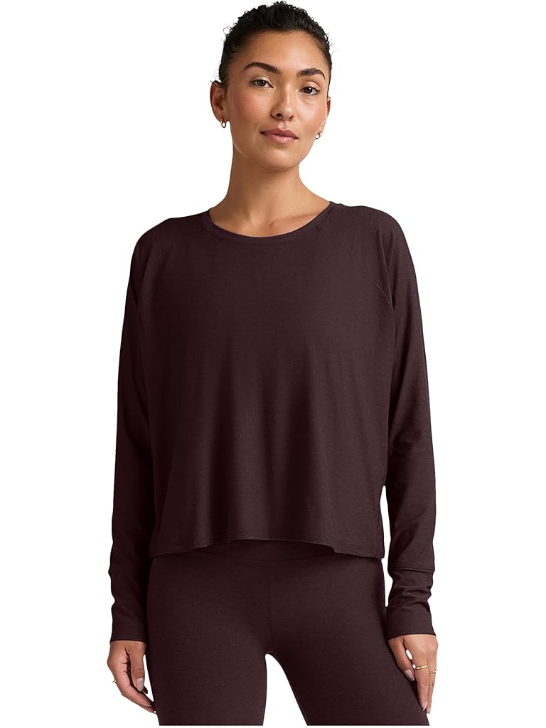 Brown Beyond Yoga Featherweight Daydreamer Pullover