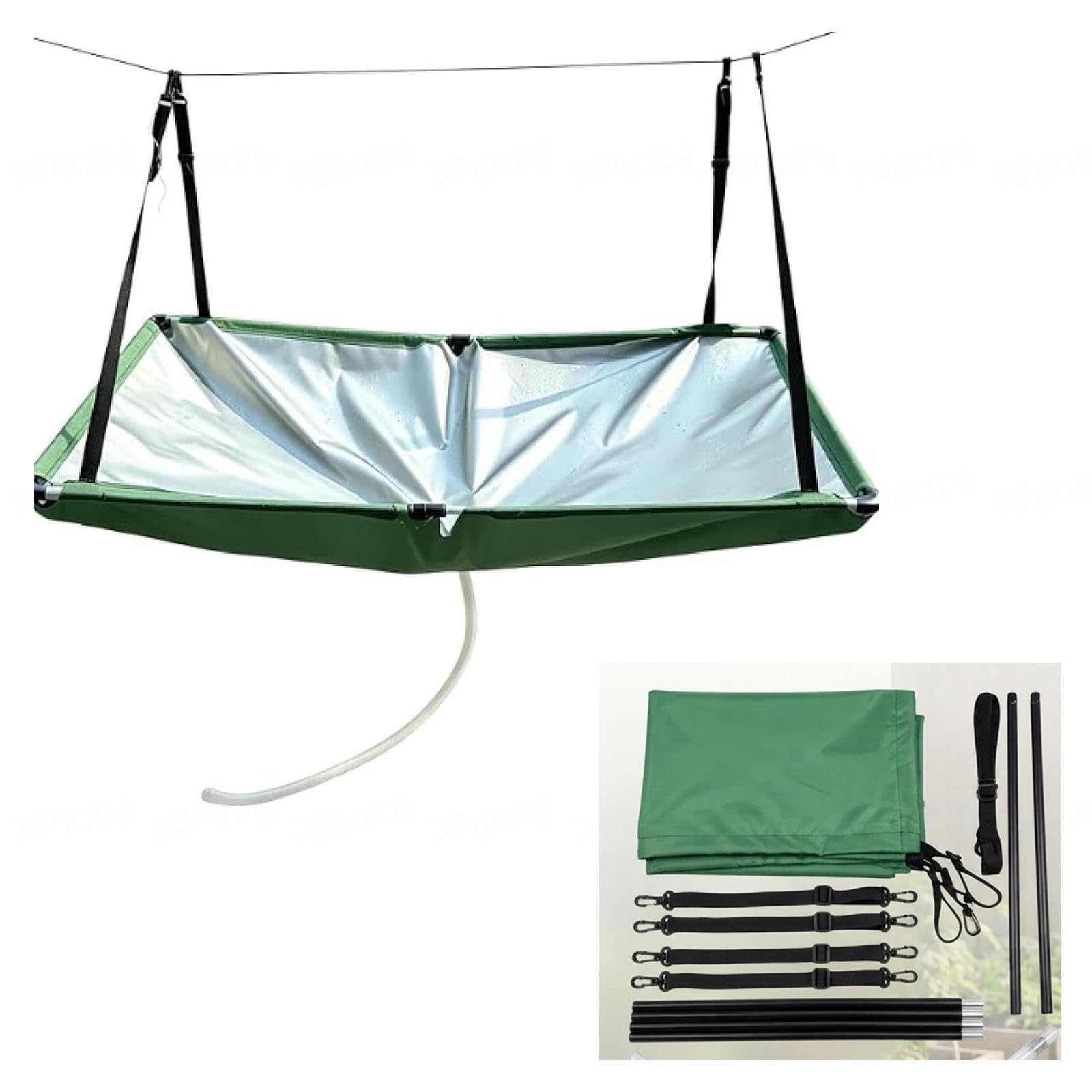 Raccoglitori D'acqua Piovana per Giardino Con Sistema Di Filtraggio E Raccordo per Tubo Raccolta Dell'acqua Piovana Per Prato, Cortile, Giardino, Balcone E Campeggio,3pc