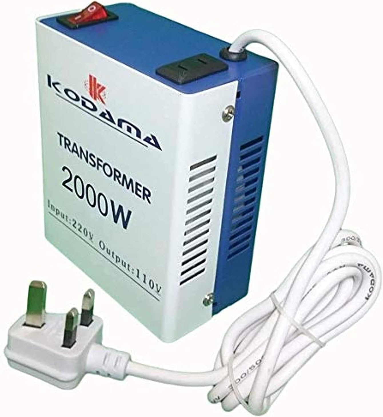 Kodama 2000W 220V To 110V Step Down Power Converter Voltage Universal 3 Pin UK Plug Transformer