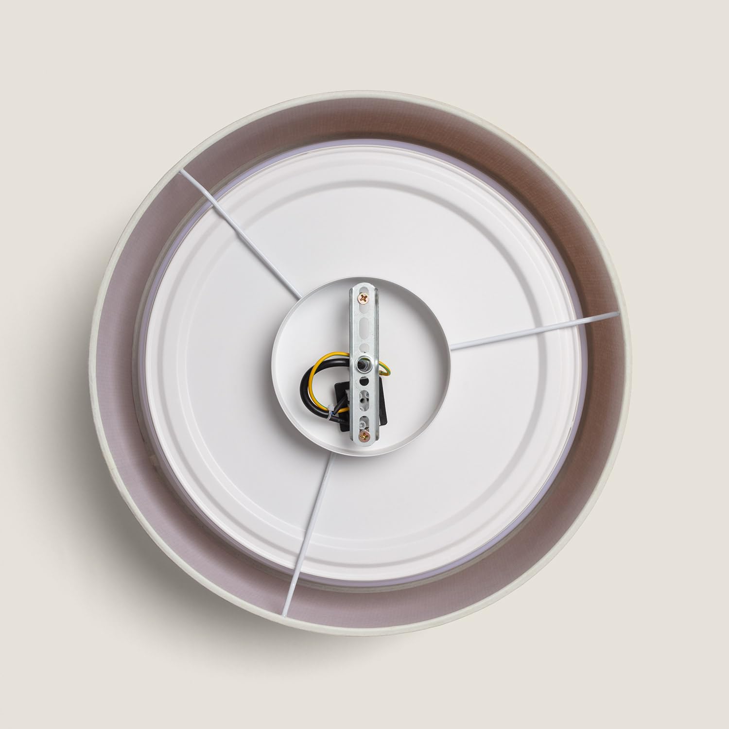 LEDKIA Plafón Circular Ratán Ø360 Rufus Natural | Ideal para Cocina, Comedor, Habitación