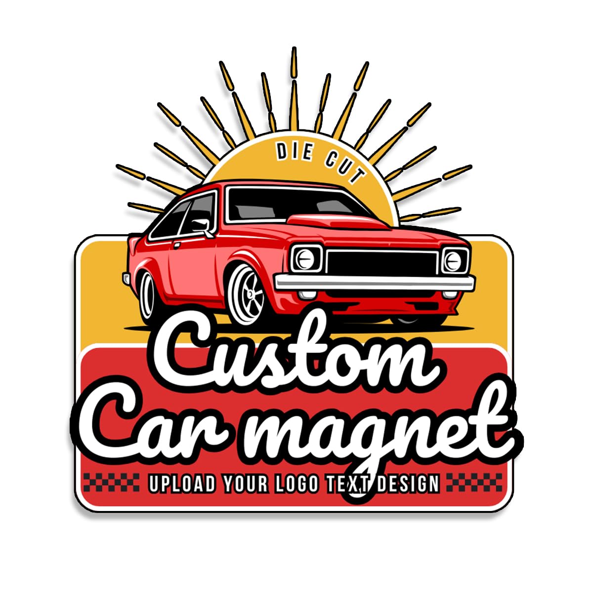 BillyPrint Die Cut Reflective Custom Car Magnet for Business | Personalized Logo, Text, and Image Magnetic Signs for Vehicles | Effective Advertising Signs | Various Size&Shape | Weather-Resistant