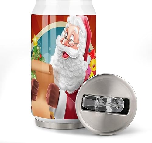 Miniatura 7 de Vaso de Navidad de 10 onzas, acero inoxidable, con cita de Navidad, aislado al vacío con tapas y pajita, taza de viaje para agua, café de doble