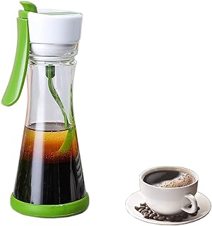Riveryy Gobelet Mélangeur, Manuel Mélangeur De Vinaigrette, Mélangeur À Vinaigrette en Verre, Mélangeur De Vinaigrette avec Poignée, pour Marinades Et Vinaigrettes (200 ML)