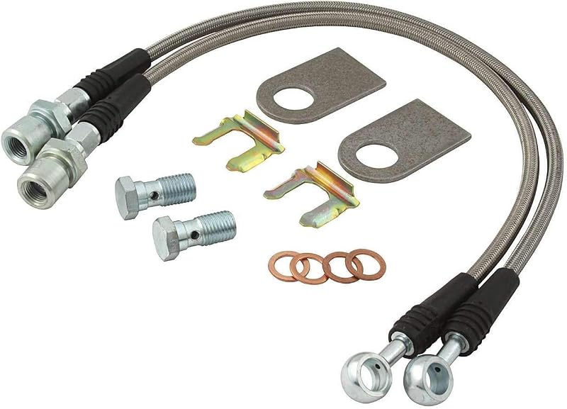 Kit de Mangueiras de Freio em Aço Inoxidável Allstar Performance para Veículos GM Métricos – 2 unidades