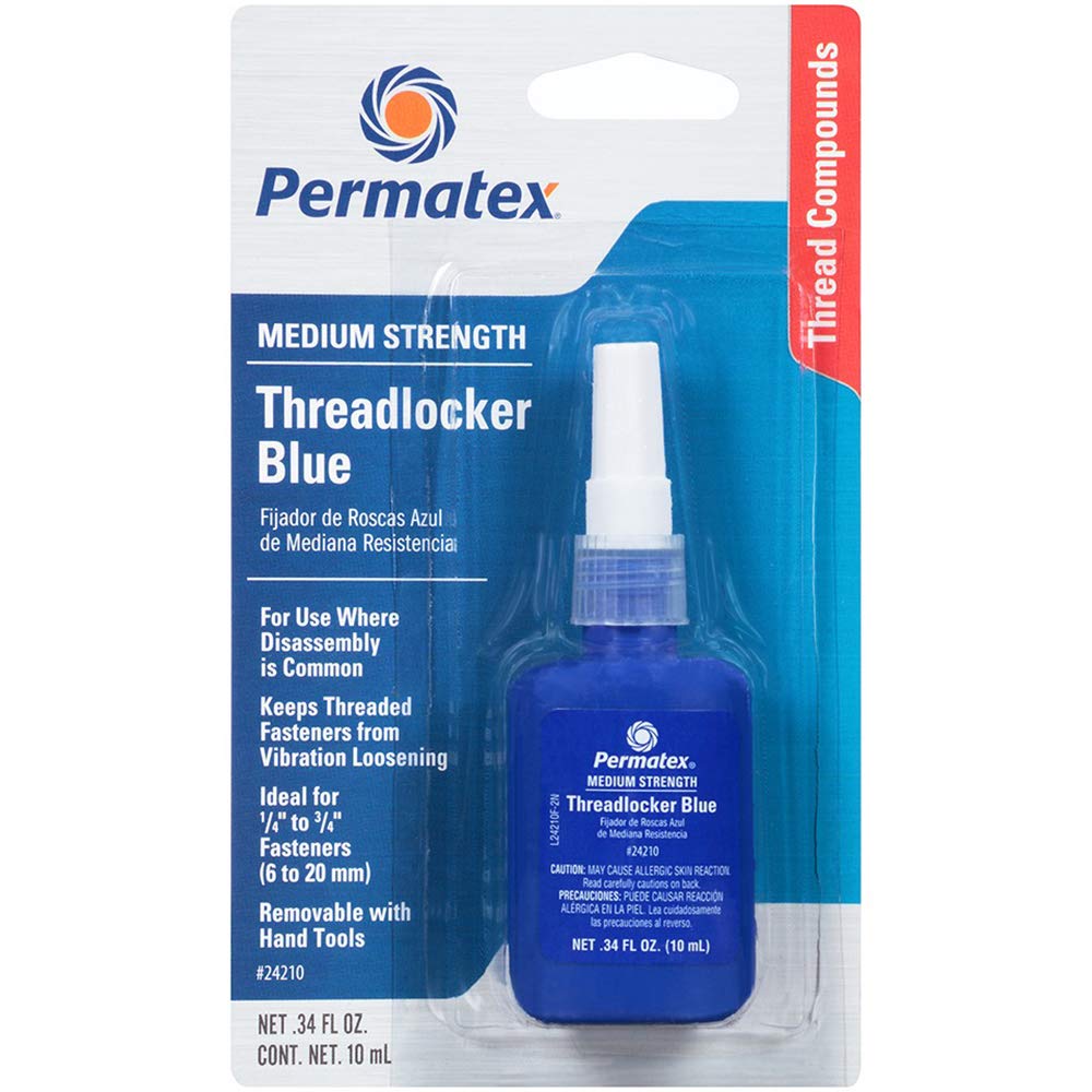 ITW Devcon Permatex 24210 Counterman's Choice Medium Strength Threadlocker, 10mL Bottle, Blue