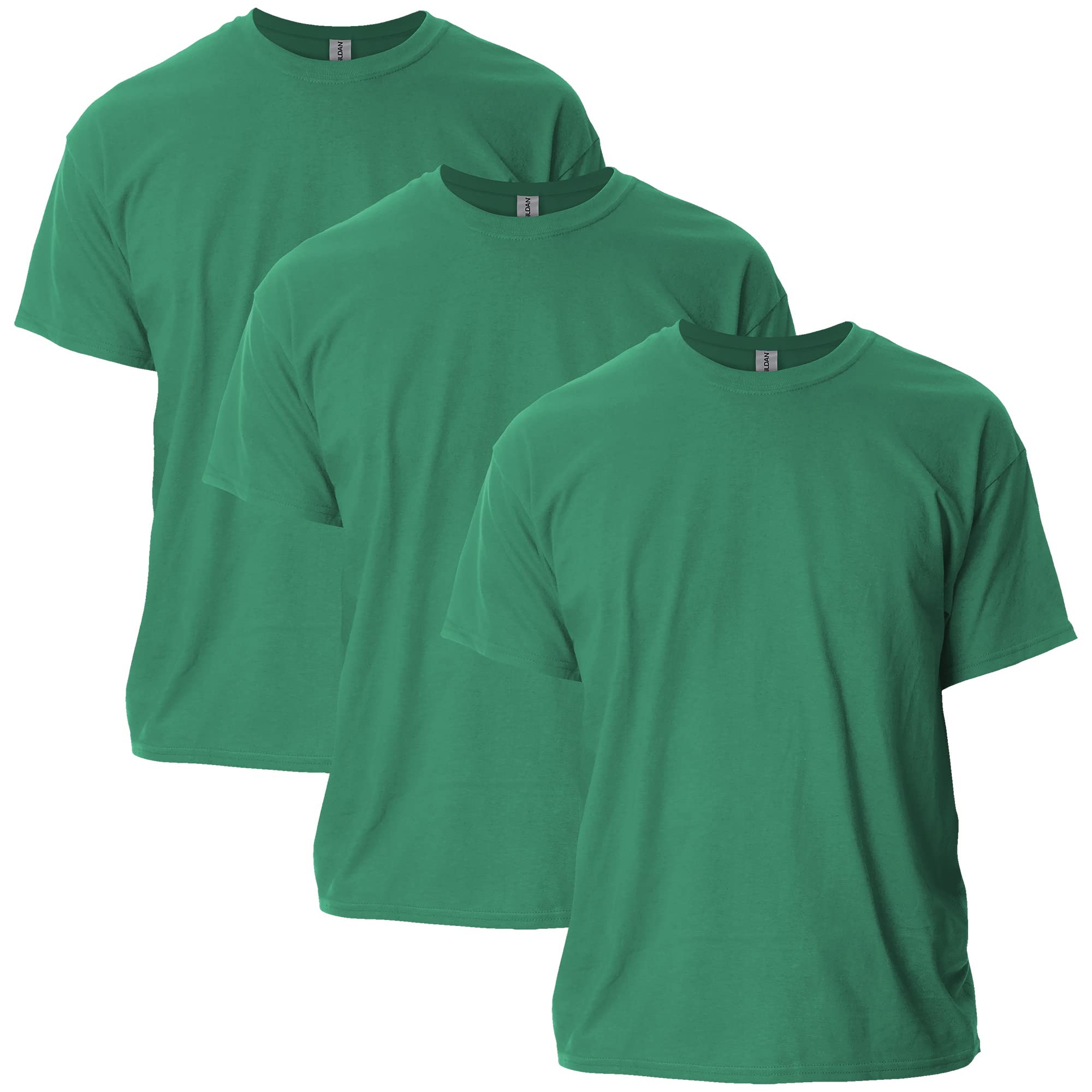 Gildan Men's Ultra Cotton T-Shirt, Style G2000, Multipack, Kelly Green (3-Pack), M (Pack of 3)
