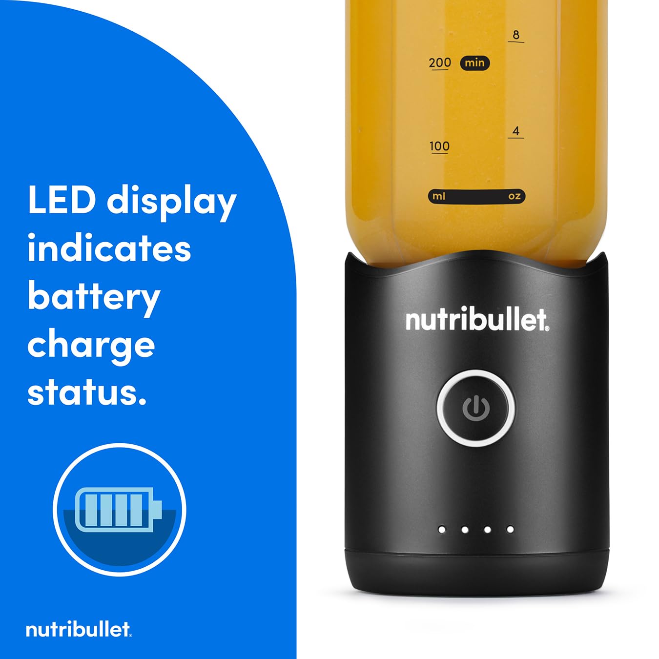 nutribullet Flex Personal Blender Black – Abbastanza potente per schiacciare ghiaccio e frullare frutta e noci surgelate – Tazza rimovibile da 500 ml con coperchio a tenuta stagna