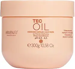 Arvensis – Máscara Capilar Tec Oil 300g | Nutrição, Hidratação, Brilho, Fórmula Vegana, Para Cabelos Ressecados