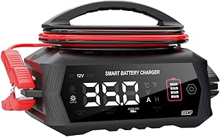 35 amp Lithium Battery Charger,6V 10A &12V 35A & 24V 18A Fully-Automatic Smart Car Battery Charger, Battery Maintainer Trickle Charger,Battery Desulfator, Lifepo4 AGM Charger