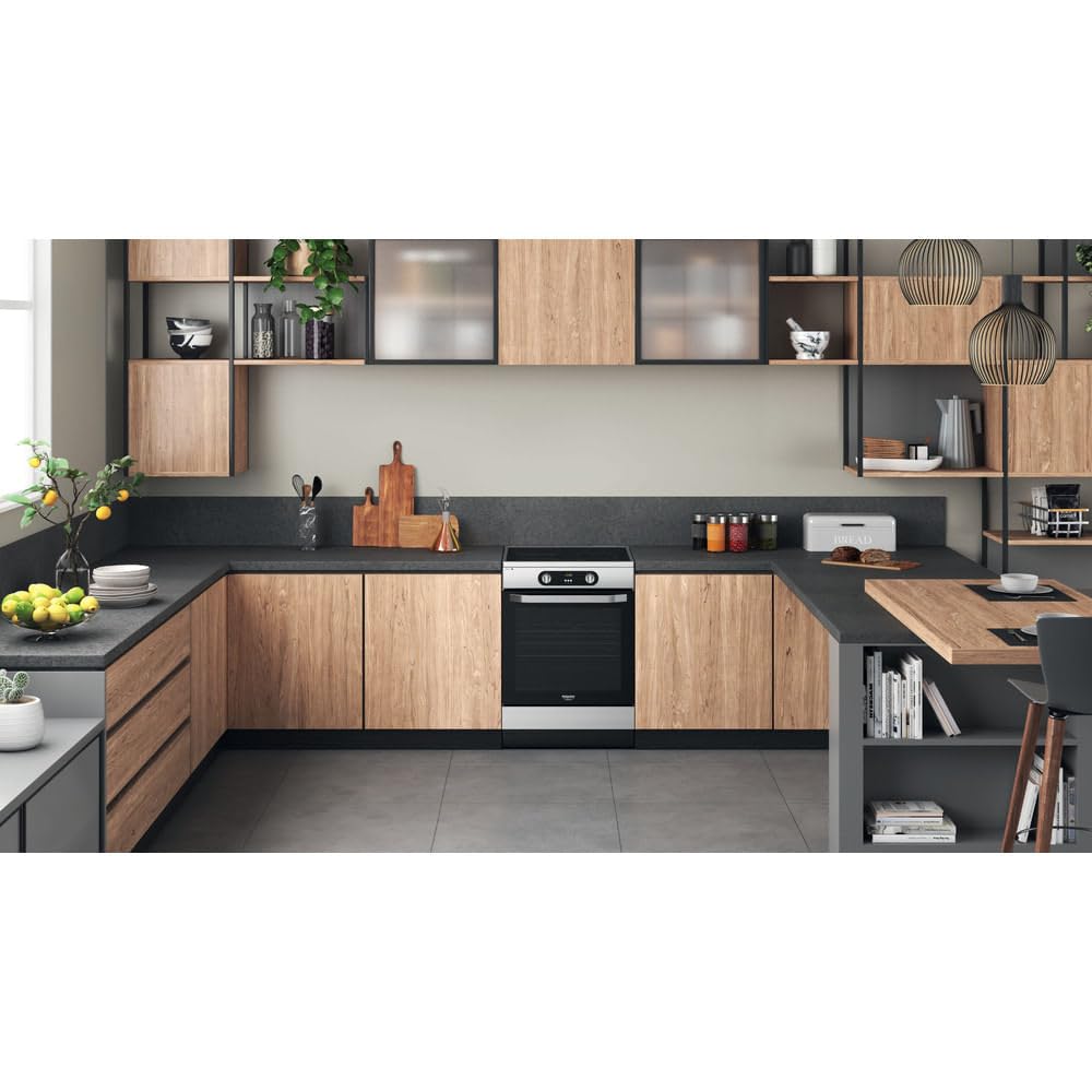 Cucina elettrica a libera installazione Hotpoint: 60 cm, - HS68IQ8CHX/E