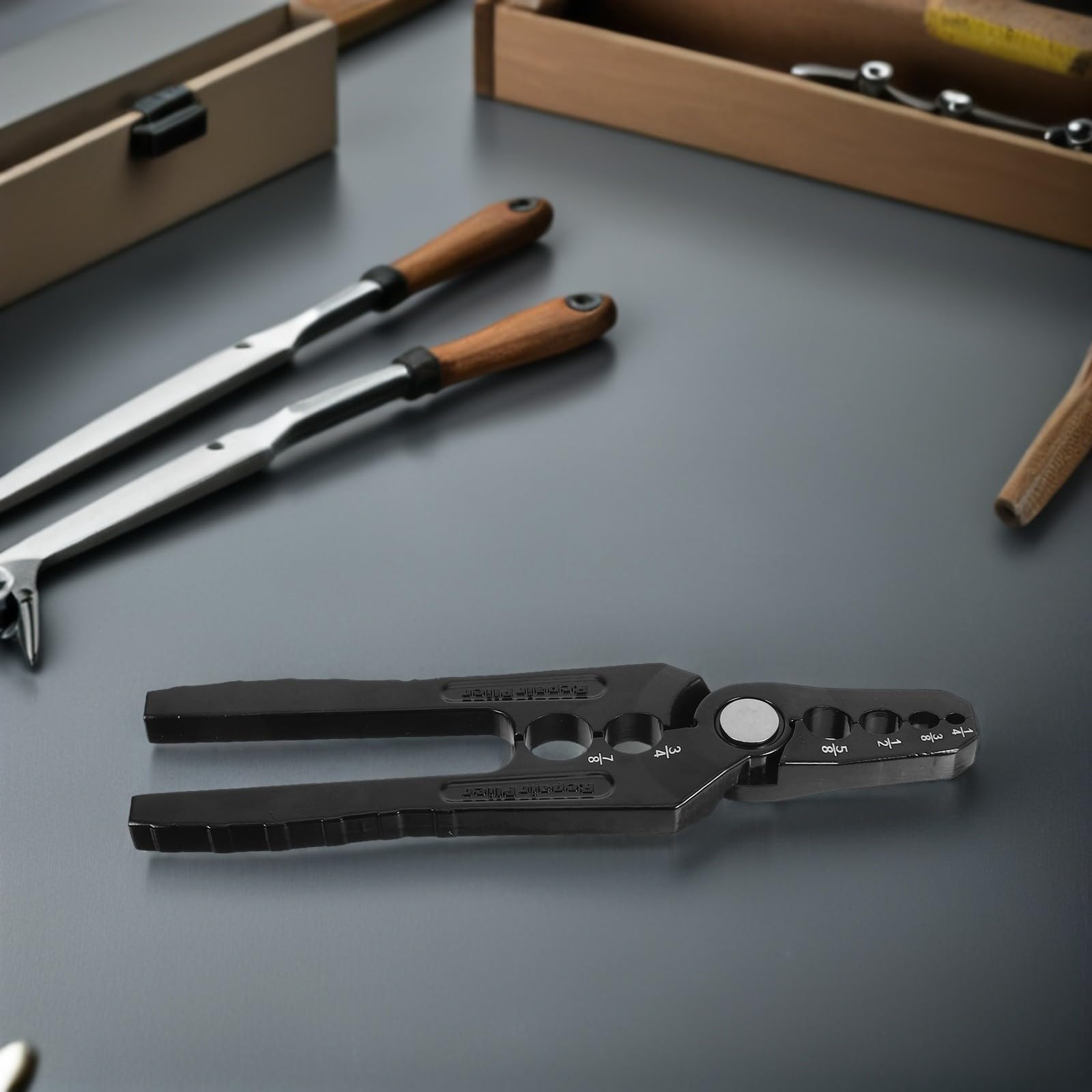 YARNOW Pince de Réparation Tubes Cuivre Manuelle, Arrondisseur Tubes Réfrigérant, Alliage Aluminium Robuste, Outil Portable Compact, Dépannage Climatisation et Réfrigération Automobile