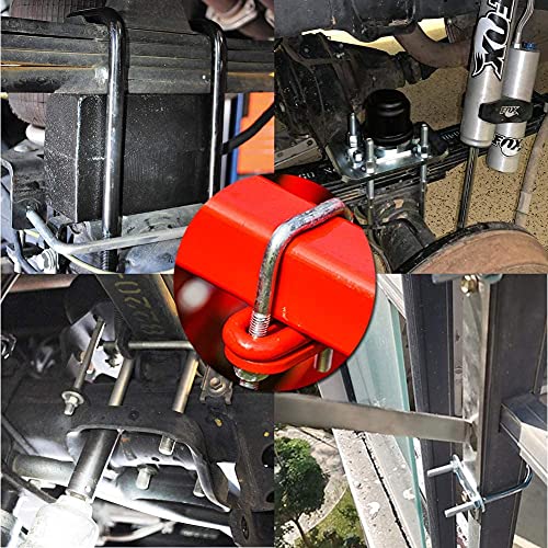 Image of 4Packs M6 Square U-Bolts 1 inch (25mm) Inner Width with Washers and Nuts | M6x25x50mm, 304 Stainless Steel, for Automobiles Trailer, Ski Boat, or Sailboat Trailer