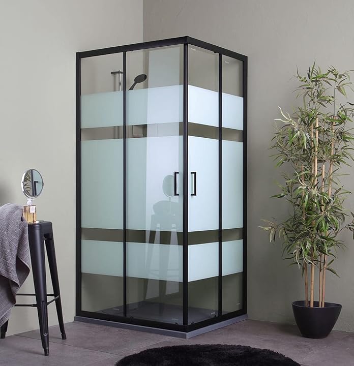 Kiamami valentina cabina doccia 70x100 cm reversibile con ante serigrafate 6mm