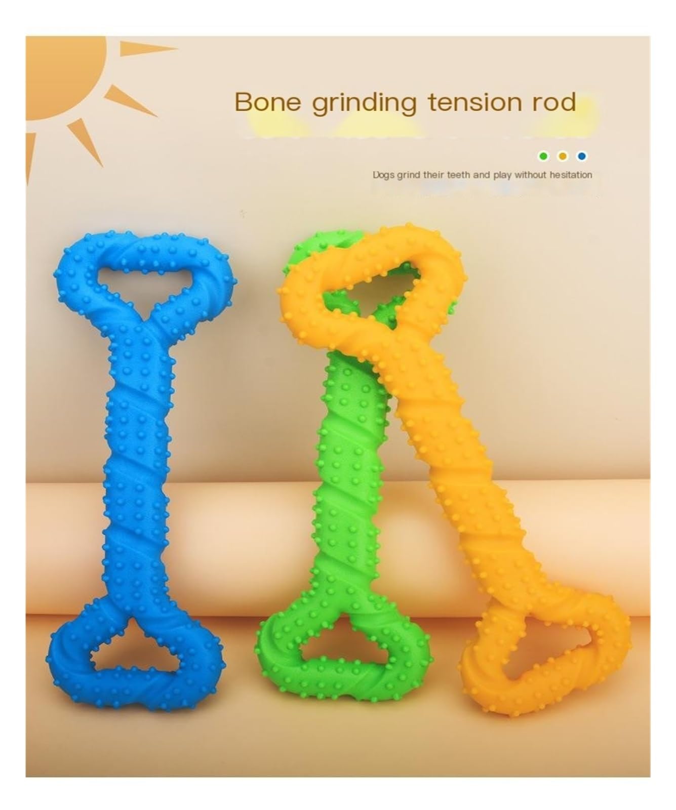 Brosse à dents pour chien - Jouet à mâcher agressif - Pour chiens de grande et moyenne race - En forme d'os - Jouet de nettoyage des dents - Sûr et durable - Matériau TPR - Soins dentaires pour chien