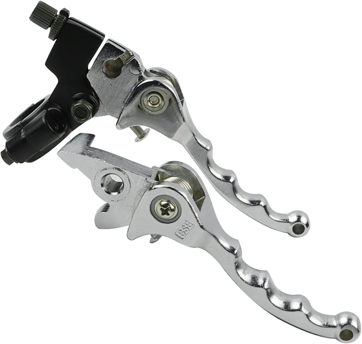 FLYPIG Folding Aluminum Clutch Brake Lever for 22mm 7/8 inch Handlebar Fit for 50cc 70cc 90cc 110cc 125cc 140cc TTR 125cc SSR Xmotos Apollo 125 Pit Dirt Bike（Chrome）