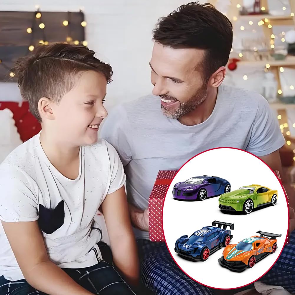 InteDesign 4PCS Colour Changing Cars, Water Activated Colour Changing Toy Alloy Car Set Street Machines Colour Change Cars - Image 3
