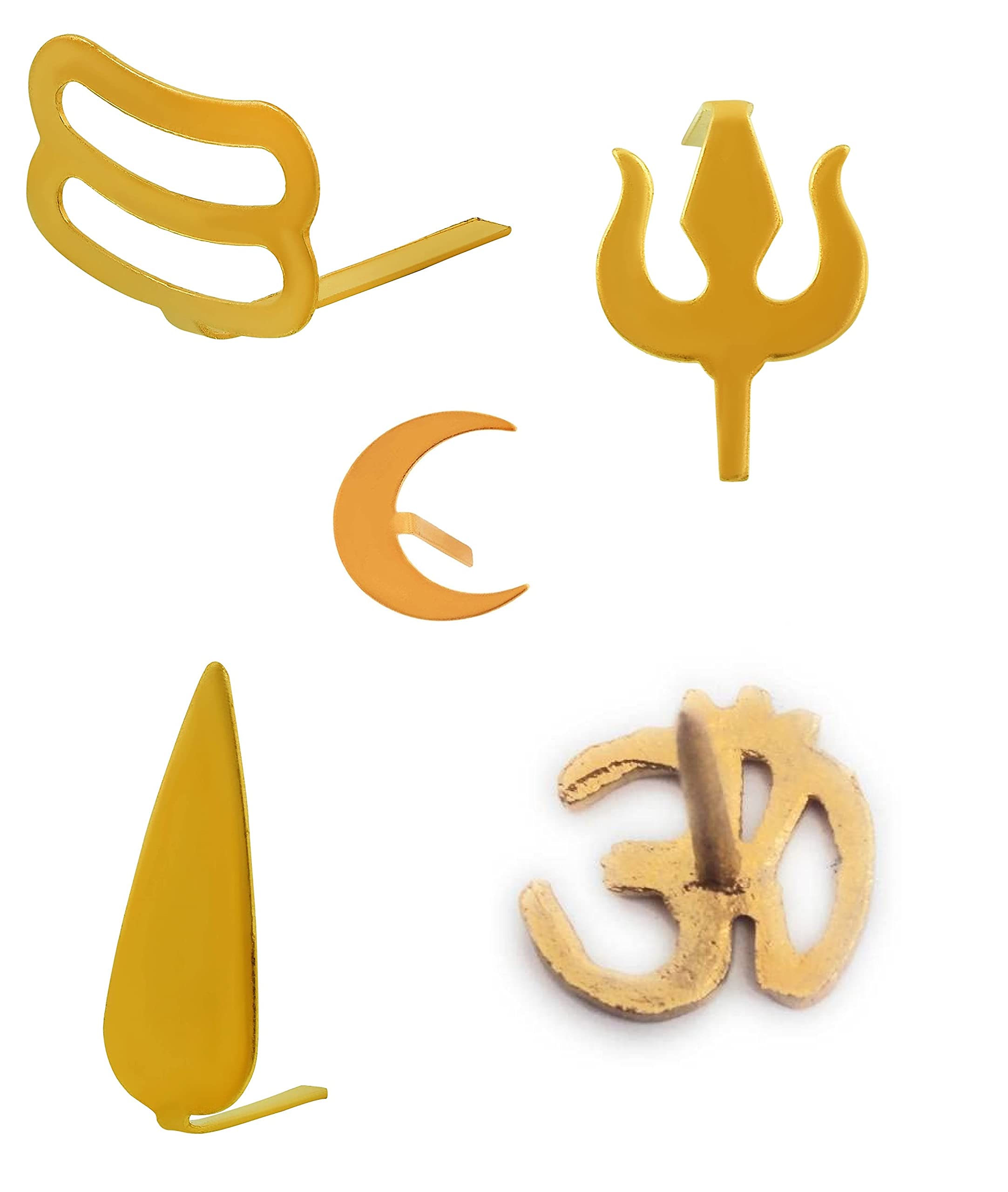 Three SecondzCombo of 5 Teeka Stamp Spiritual Forehead Teeka Tilak Applicator/Stamp Tool Puja for Daily Usage and Occasionally for Men/Women