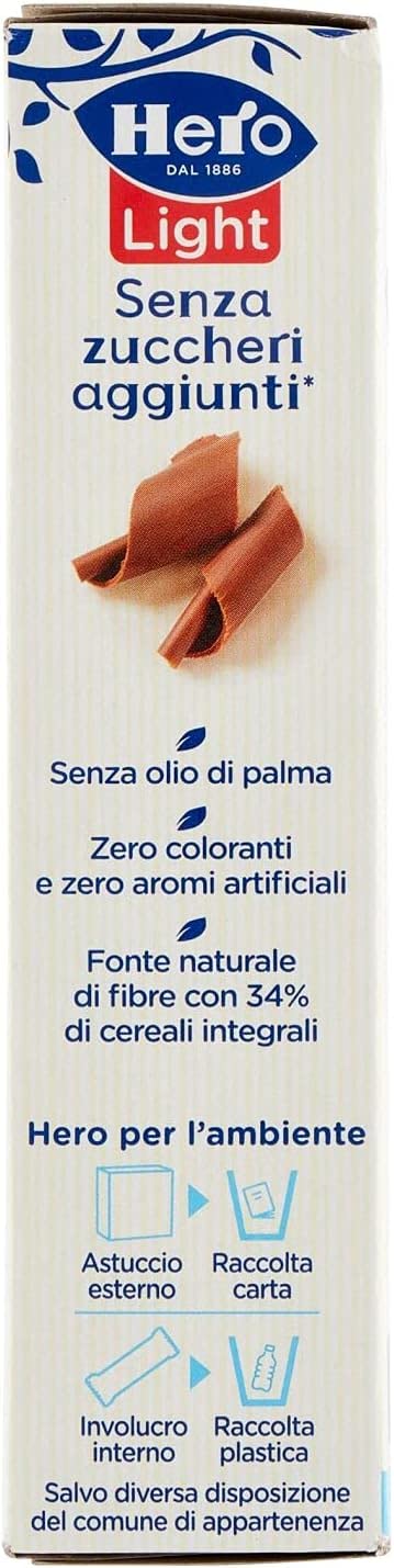 Hero Light Barretta ai Cereali con Cioccolato a Latte Senza Zuccheri Aggiunti 120g