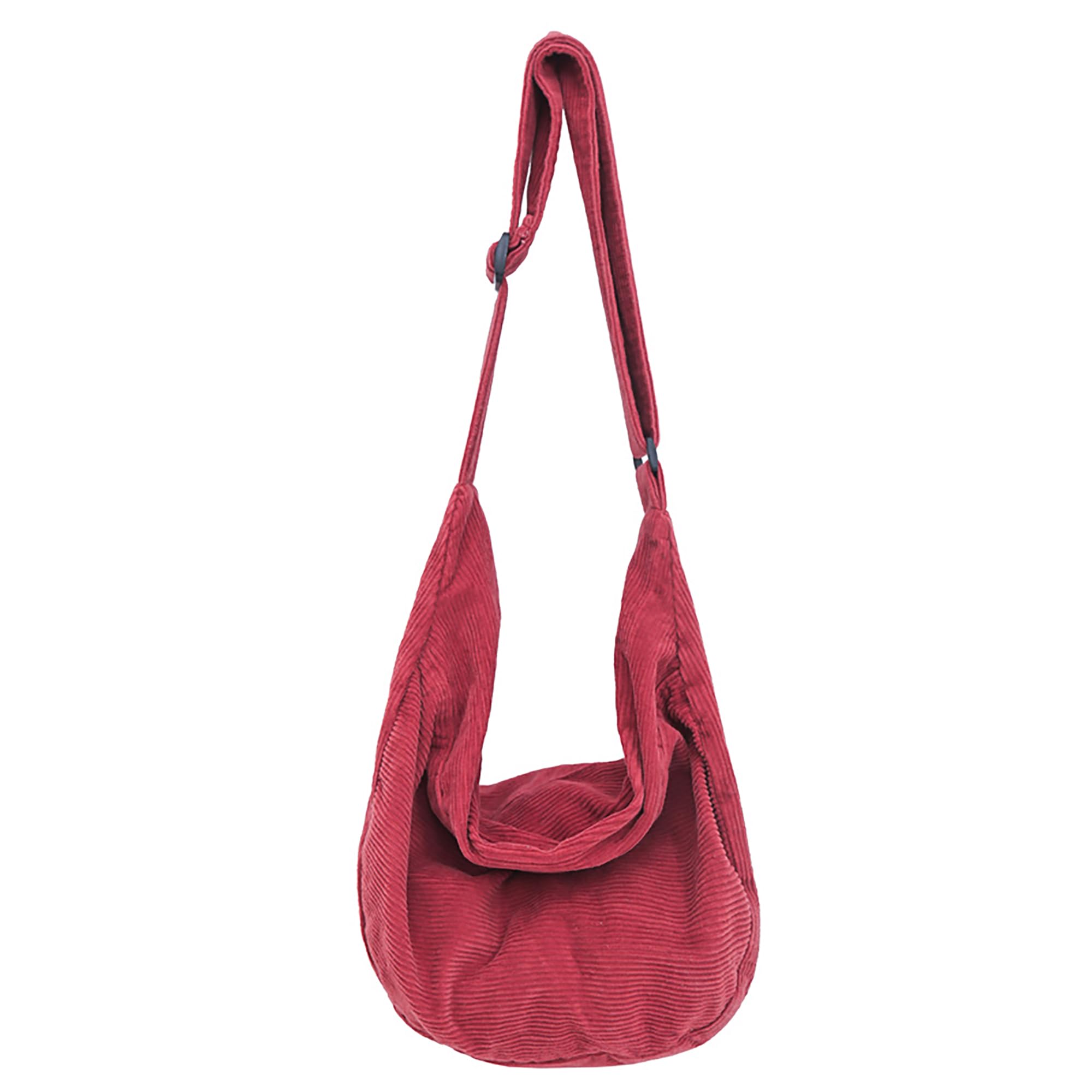 Crossbody Bag Damen Herren Umhängetasche Damen, Cord Tasche Handtasche Damen Groß Casual Schultertasche mit Verstellbarer Schultergurt für Schule Büro Arbeit Reisen Ausflug Einkauf