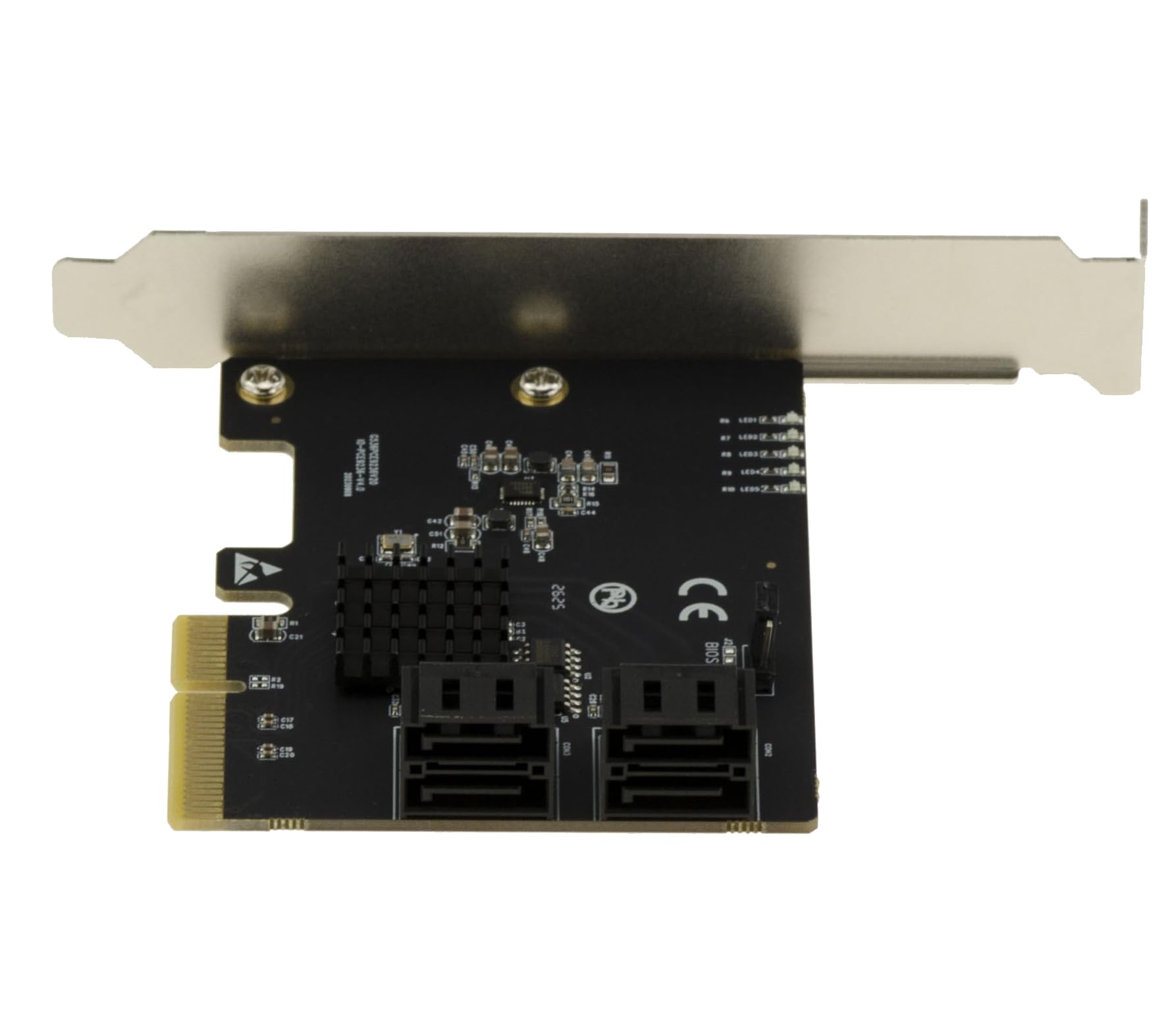 KALEA-INFORMATIQUE Karta kontrolera PCIe 4 porty SATA 3 6G z obsługą UEFI chipset Marvell 88SE9236 - Hardware Raid 0 1 10