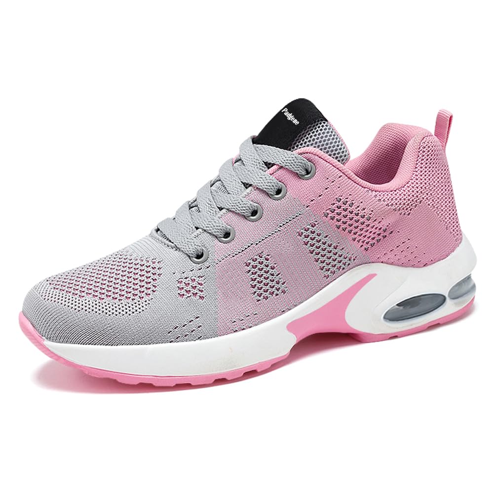 Womens Sneakers Air Cushion Running Shoes Lightweight Tennis Walking Shoes Mesh Breathable Gym Work Fashion Sneakers Athletic Comfortable Casual