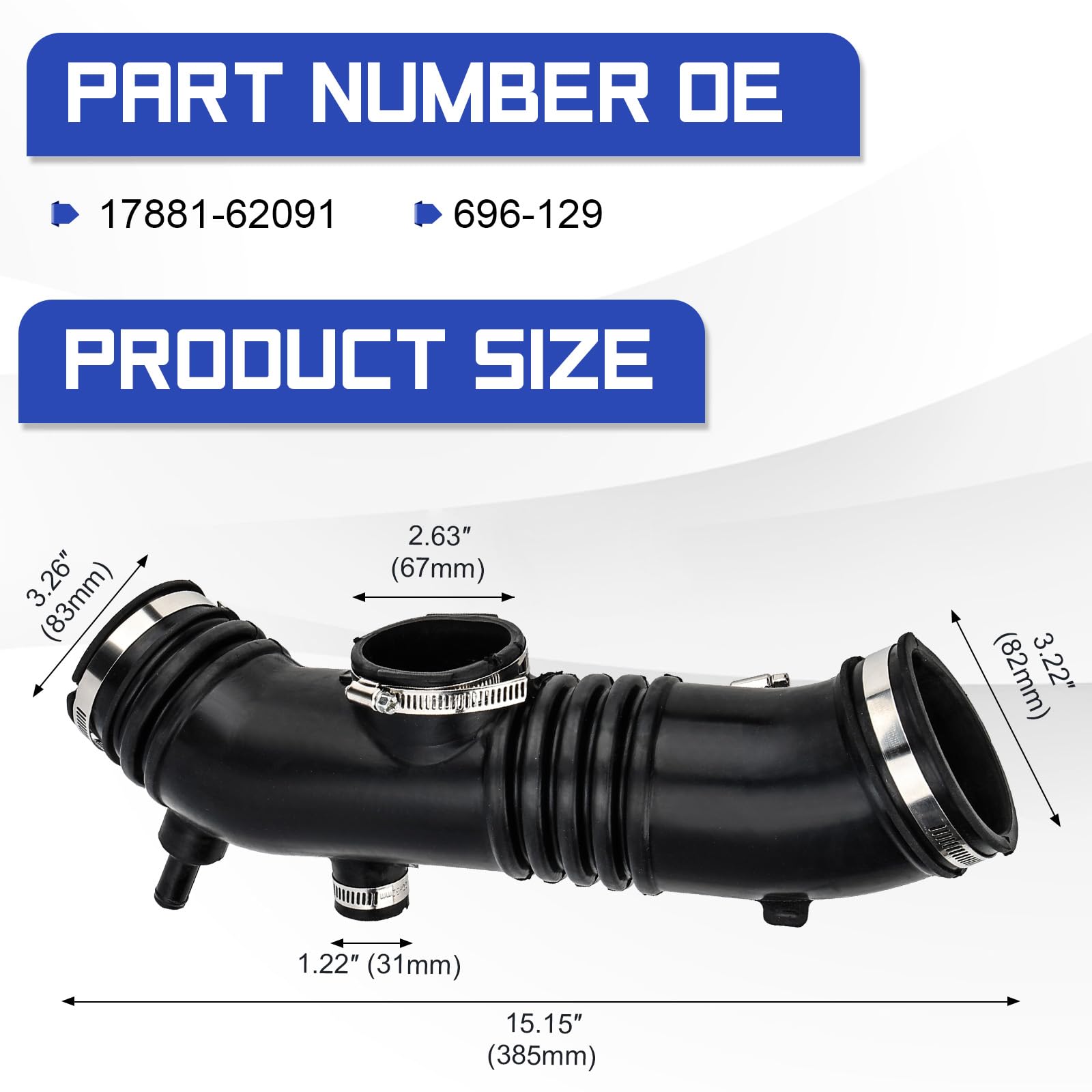 JO助 Amazon.com: X4XZ Automotive Air Intake Hose For Toyota