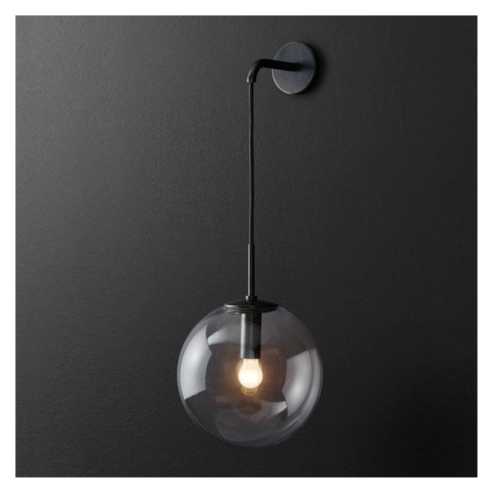 VDOQTLJT Wall lamp Modern LED Living Room Sconces - Lighting Bedroom Lights Home Deco Fixtures Corridor Aisle Lamps Chandeliers(Blackd20cmxh50cm,Warm light)