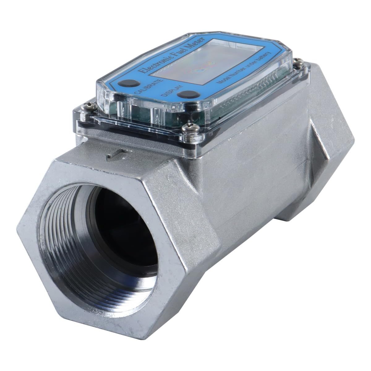 Sarini Medidor de flujo de turbina digital para agua diésel combustible 40-280 l 1 pulgada NPT aleación de aluminio