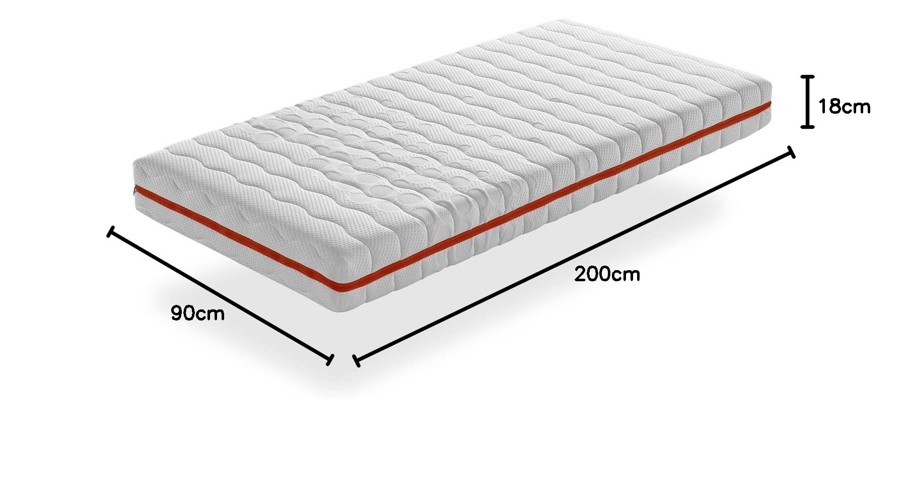 DORMISSIMO Colchón de muelles ensacados ZAFIR 90X200 Altura 18 cm
