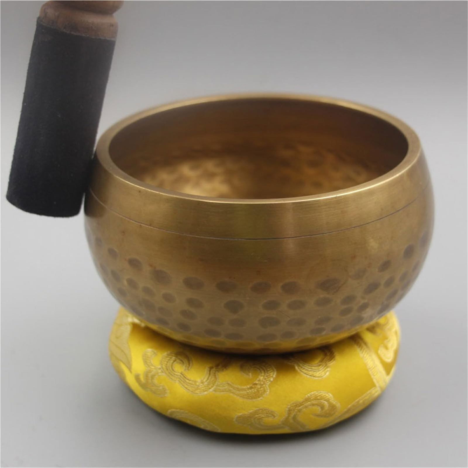 Bol chantant tibétain de 8 cm, méditation, fait main, en cuivre pur, son de Bouddha, tournant(12cm)