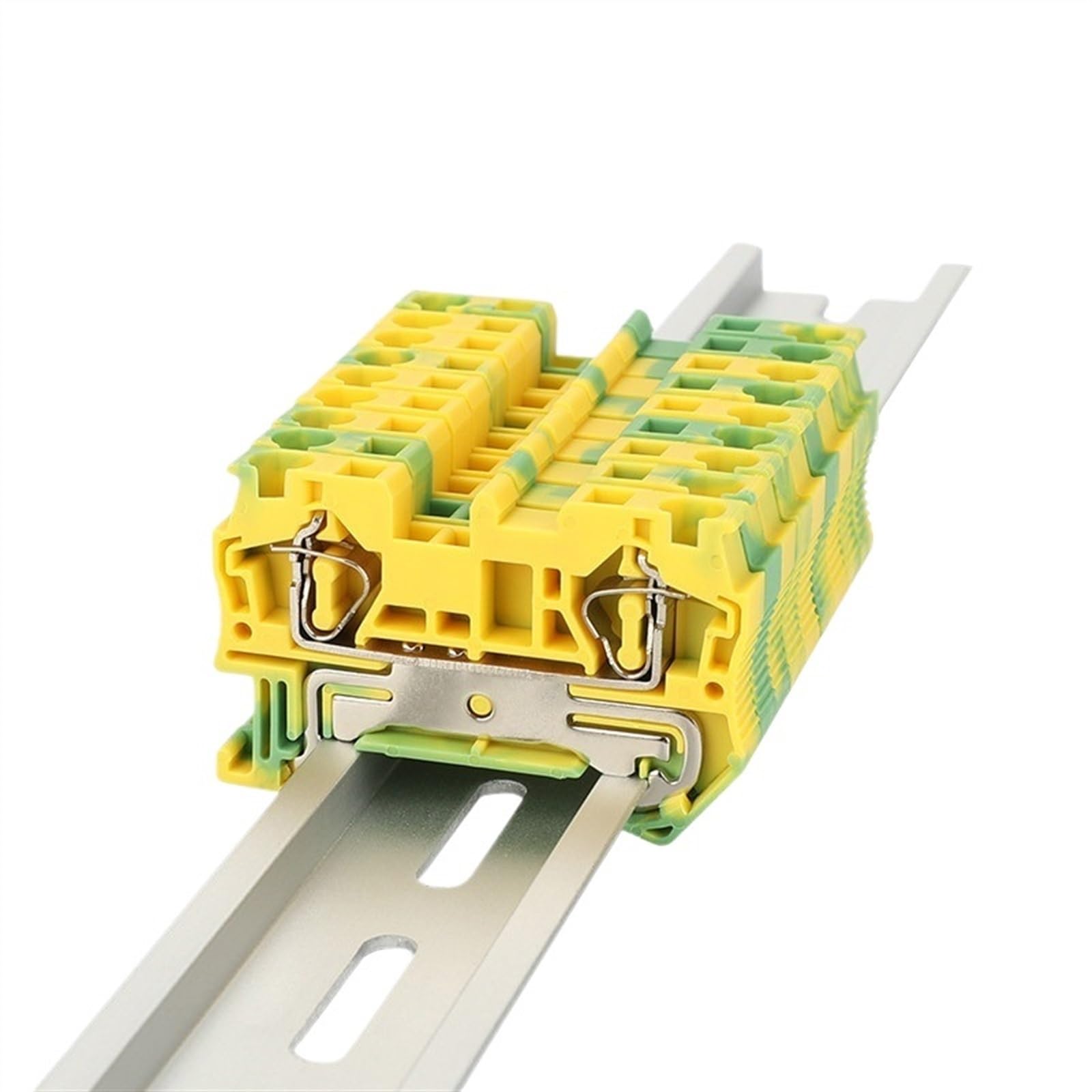 Bornier de terre 5 pièces ST4-PE cage à ressort 4mm PE connecteur de terre fil câble électrique protection ST 4-PE bornier Rail Din