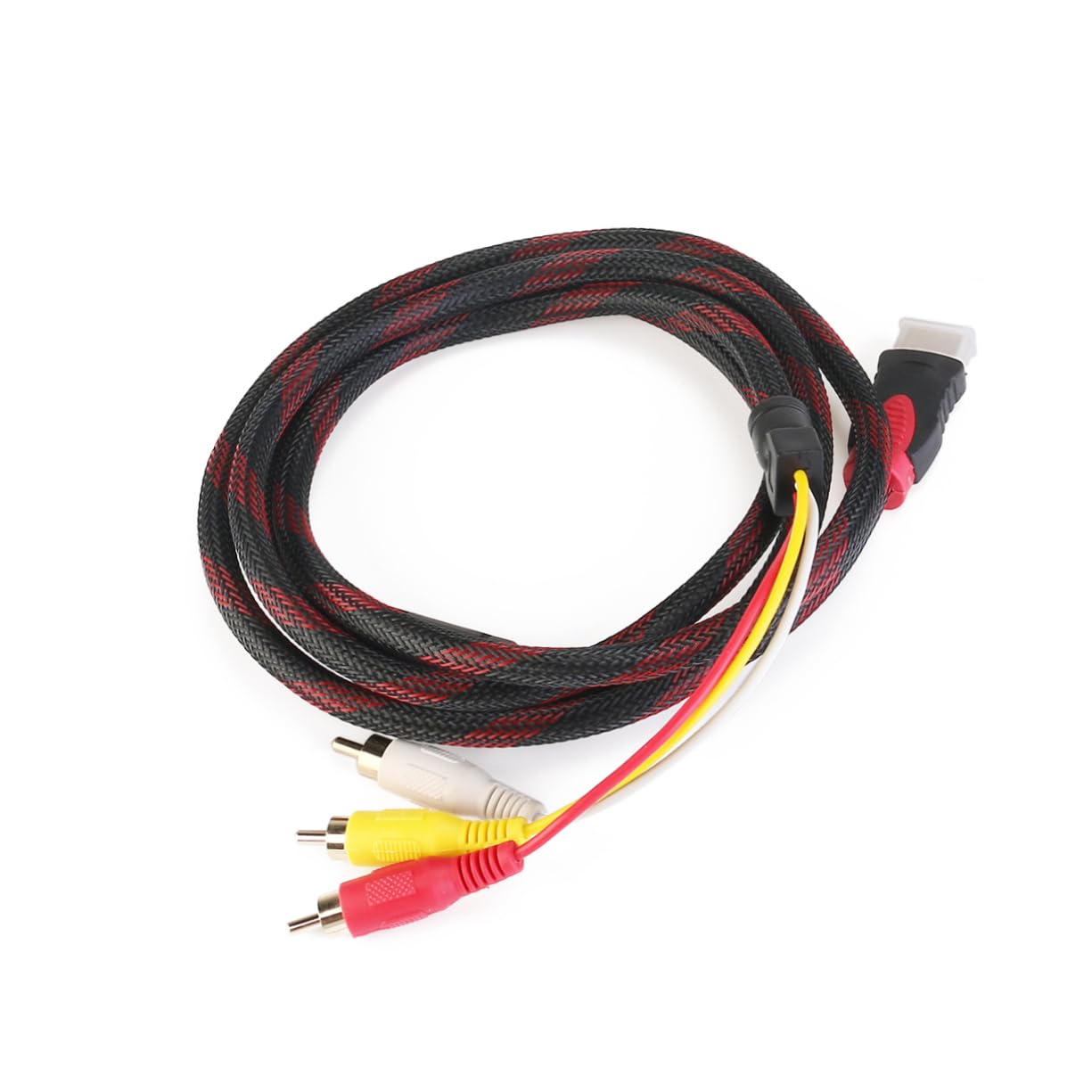 Veemoon 1.5m Convert Cable for High- Video Component Adapter Plated Connectors for Enhanced Signal Transfer and Durability