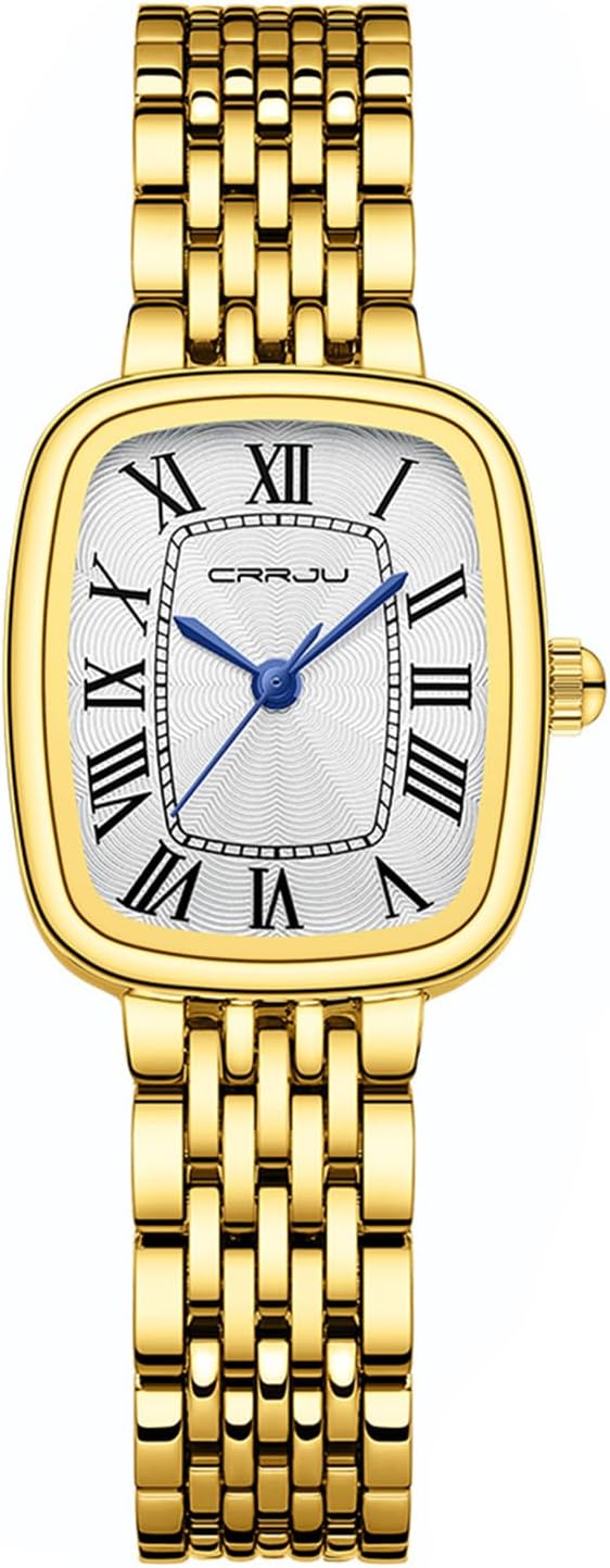 CRRJU Women Watches,Fashion Retro Dress Analog Quartz Waterproof Wristwatches,Simple Elegent Watches for Ladies