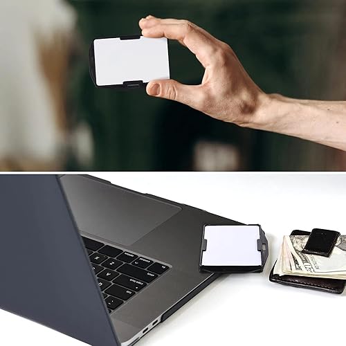 Miniatura 4 de Paquete de 30 portatarjetas de 2 caras, de plástico duro, de plástico duro, para tarjetas de identificación, acceso vertical y horizontal,