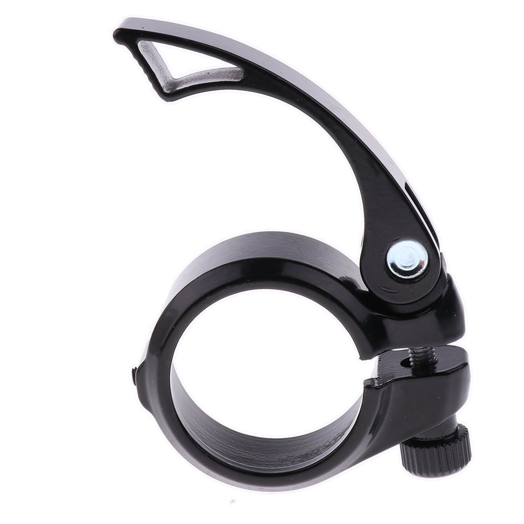 Abrazadera Rápida Para Tija De Sillín - Aleación Aluminio, 34.9 Mm, Color Titanio