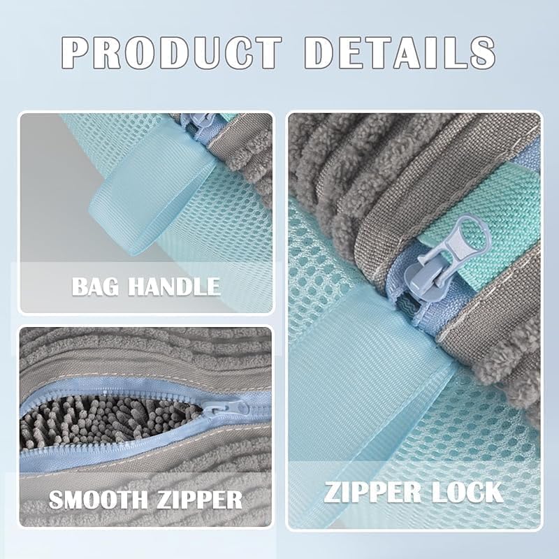 Image of Niwlix Shoe Washing Machine Bag, Laundry Shoe Bag for Washer & Dryer, Reusable 360 Cleaning for Sneakers, Delicates, Washable Laundry Organizer Bag (Grey)