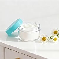 Vista 7 de Tarros cosméticos de plástico transparente con tapas blancas (verde)