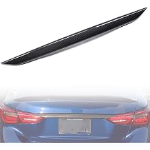 Real Carbon Fiber Rear Trunk Trim Fit for Infiniti Q50 2018-2022 | Car Trunk Lid Cover Overlay