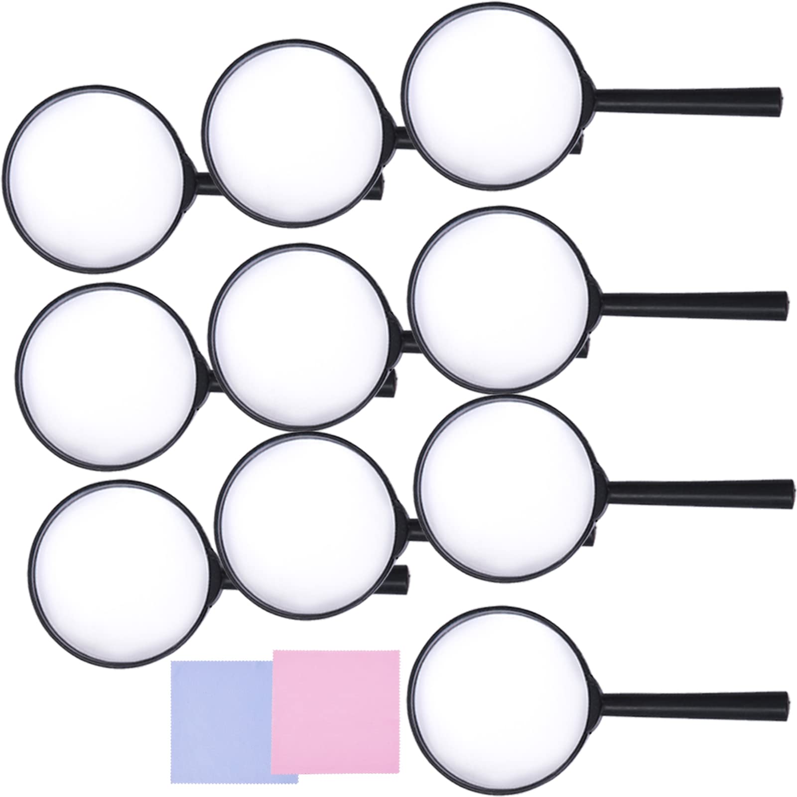 10 pezzi lente di ingrandimento per bambini in plastica – Mini set di lenti per attrezzature detective