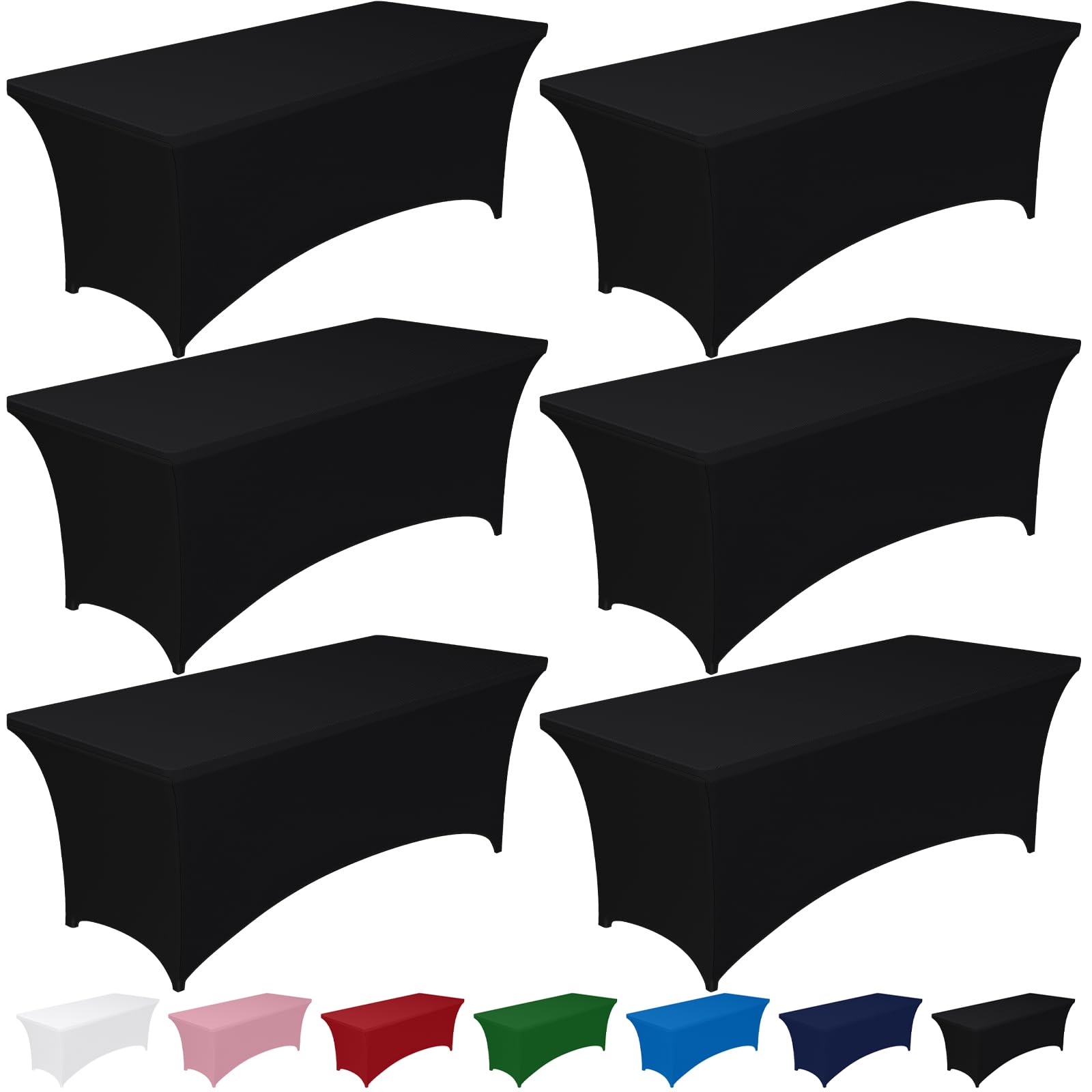 Pureegg Spandex Tablecloth 6ft - 6 Pack