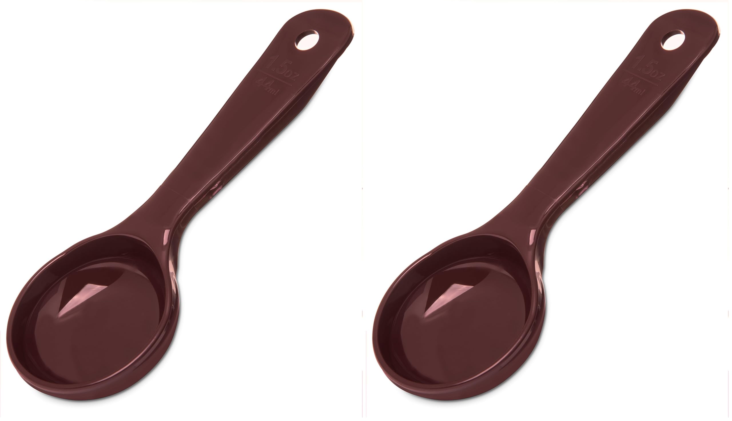 Carlisle FoodService Products Measure Miser Solid Measuring Spoon with Short Handle, 1.5 Ounces, Brown (Pack of 2)